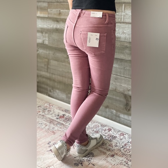 vervet denim haylie high rise ankle length skinny jeans wistful mauve V3499WMV - Picture 9 of 11